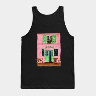 Pink Paris Cafe Tank Top